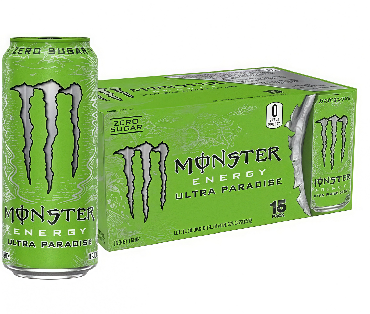 Zero-Cal Energy Drink, 16oz (15 Cans) with Caffeine