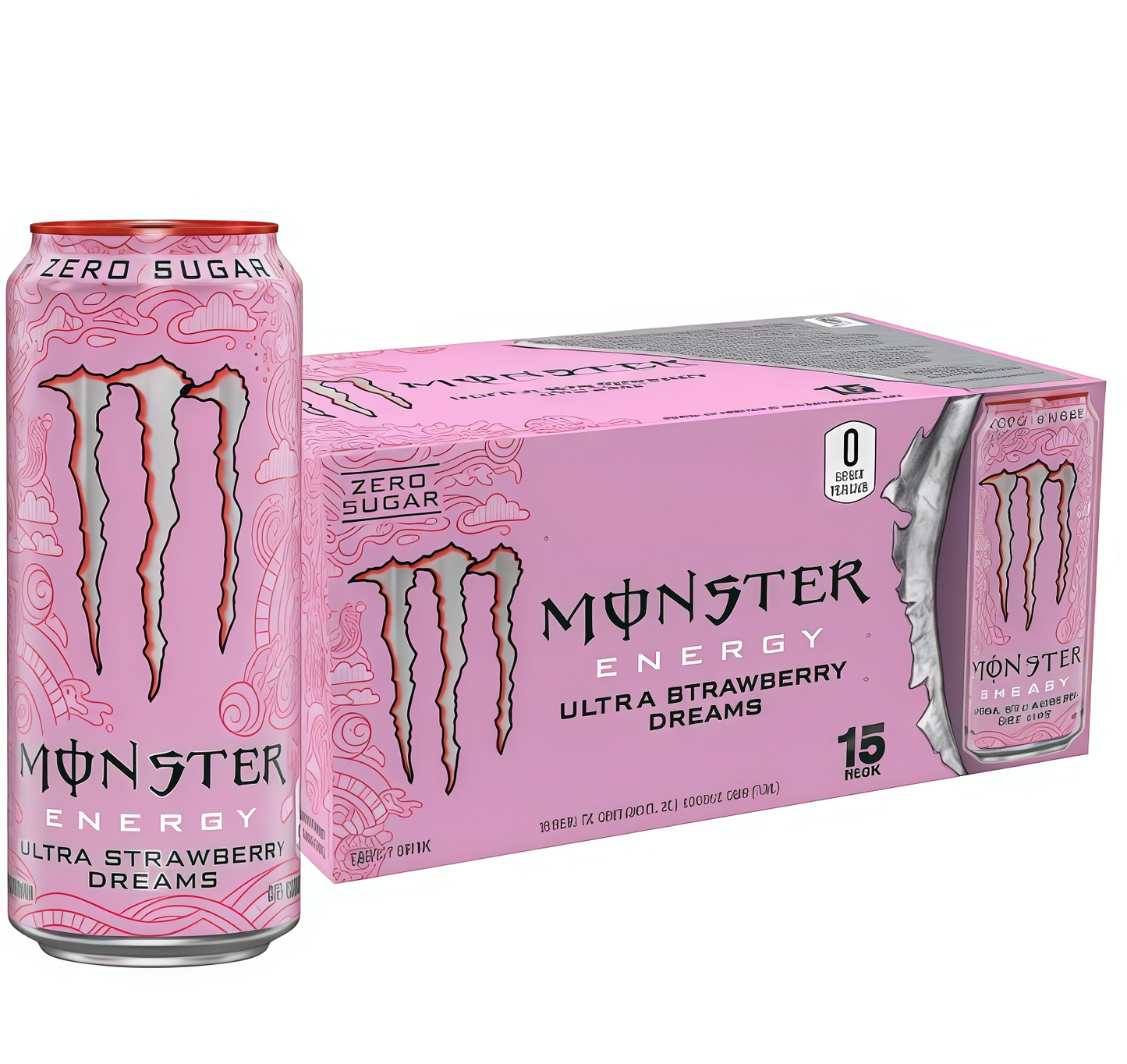 Zero-Cal Energy Drink, 16oz (15 Cans) with Caffeine
