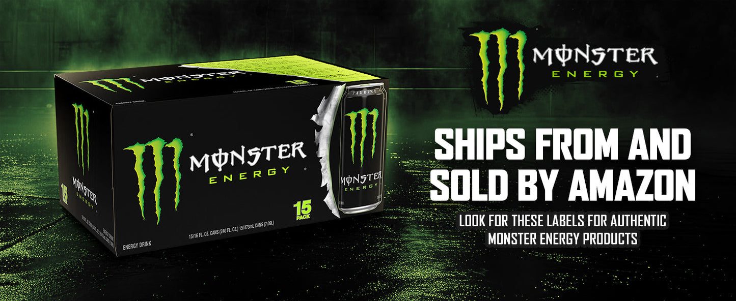 Zero-Cal Energy Drink, 16oz (15 Cans) with Caffeine
