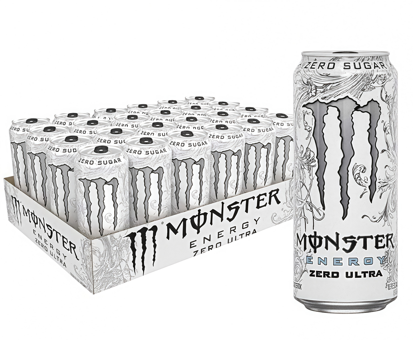 Zero-Cal Energy Drink, 16oz (15 Cans) with Caffeine
