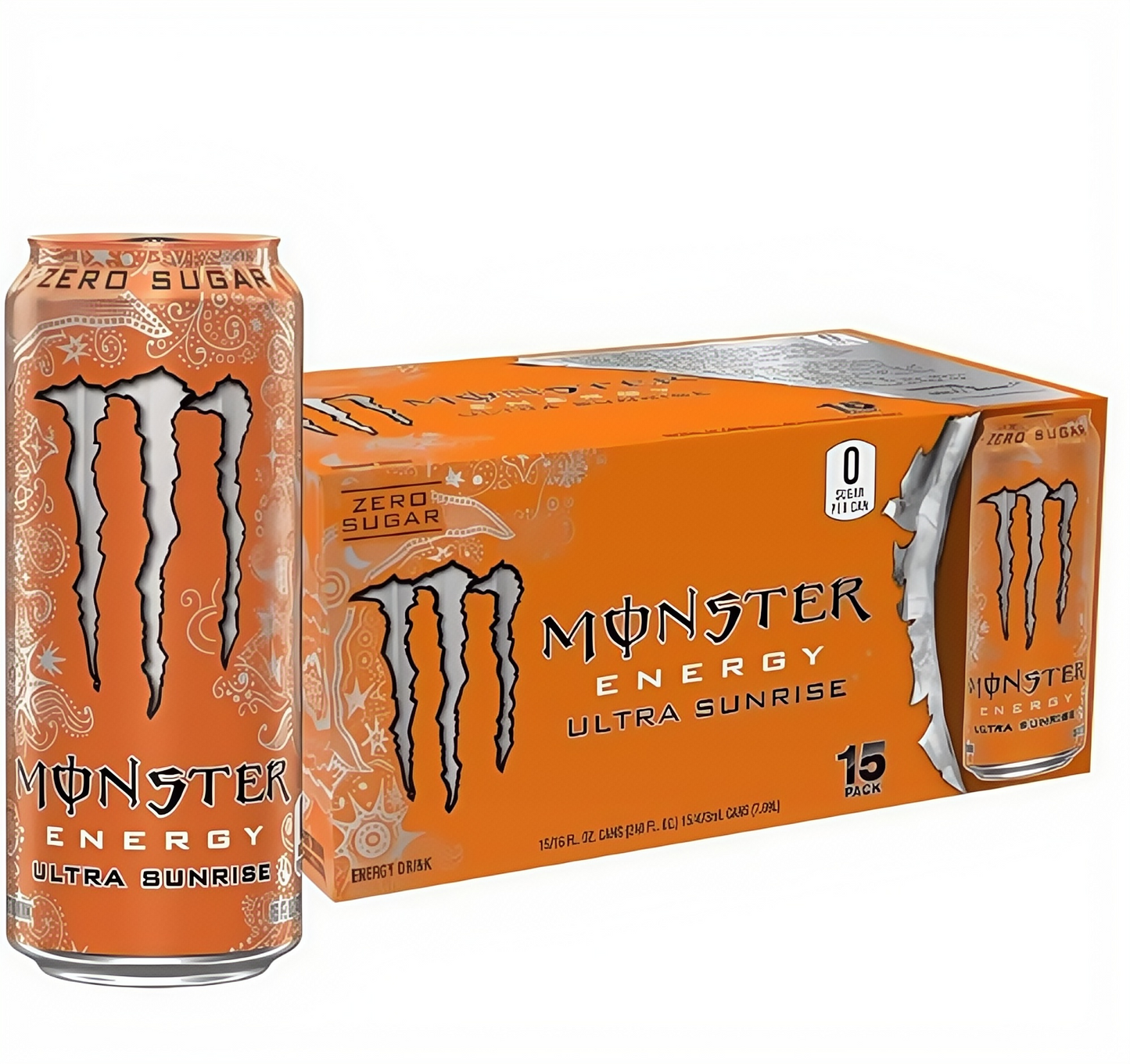 Zero-Cal Energy Drink, 16oz (15 Cans) with Caffeine