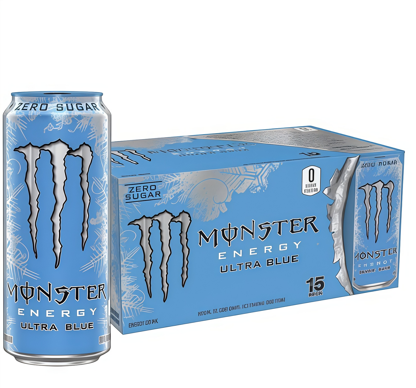 Zero-Cal Energy Drink, 16oz (15 Cans) with Caffeine