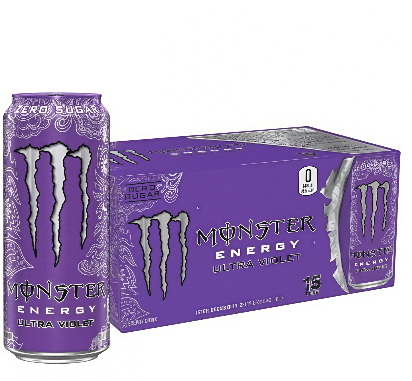 Zero-Cal Energy Drink, 16oz (15 Cans) with Caffeine