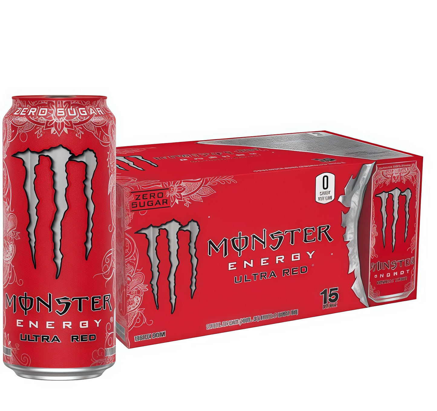 Zero-Cal Energy Drink, 16oz (15 Cans) with Caffeine