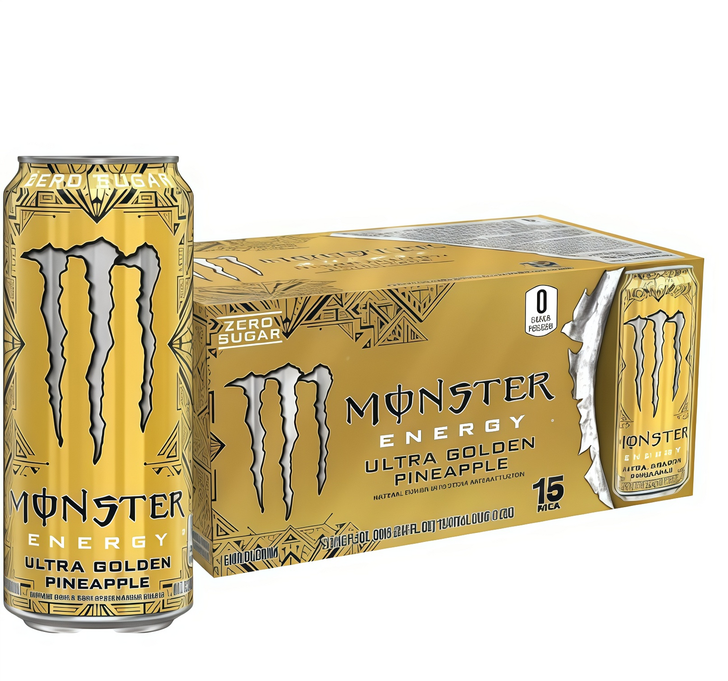 Zero-Cal Energy Drink, 16oz (15 Cans) with Caffeine