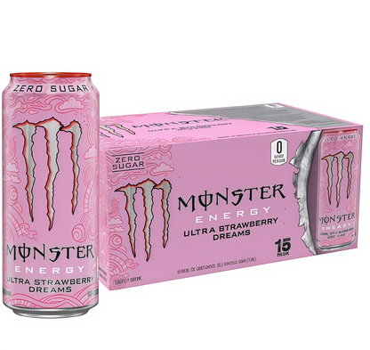 Zero-Cal Energy Drink, 16oz (15 Cans) with Caffeine