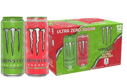 Zero-Cal Energy Drink, 16oz (15 Cans) with Caffeine