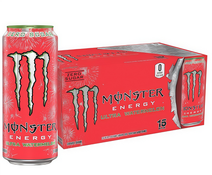 Zero-Cal Energy Drink, 16oz (15 Cans) with Caffeine